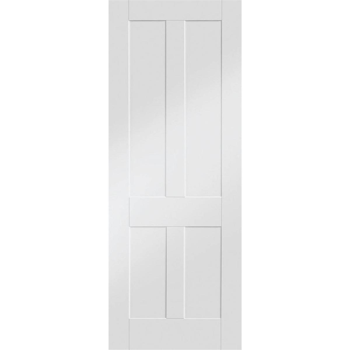 Internal White Primed Victorian 4-Panel Shaker Door - 2040 x 726 x 40mm - Victoria - XL Joinery