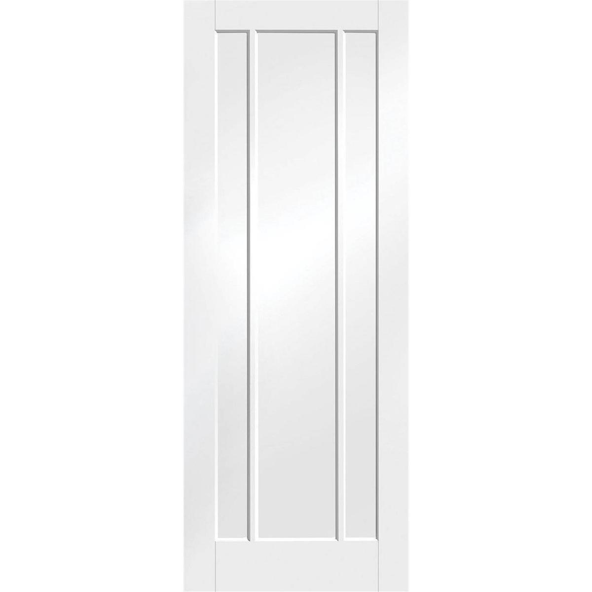 Internal White Primed 3-Panel FD30 Fire Door - 2040 x 826 x 44mm - Worcester - XL Joinery