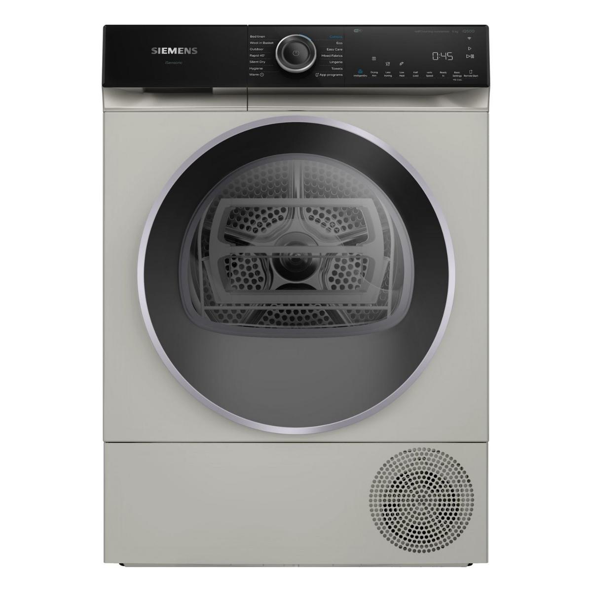 Siemens iQ500 9kg Heat Pump Tumble Dryer - Silver