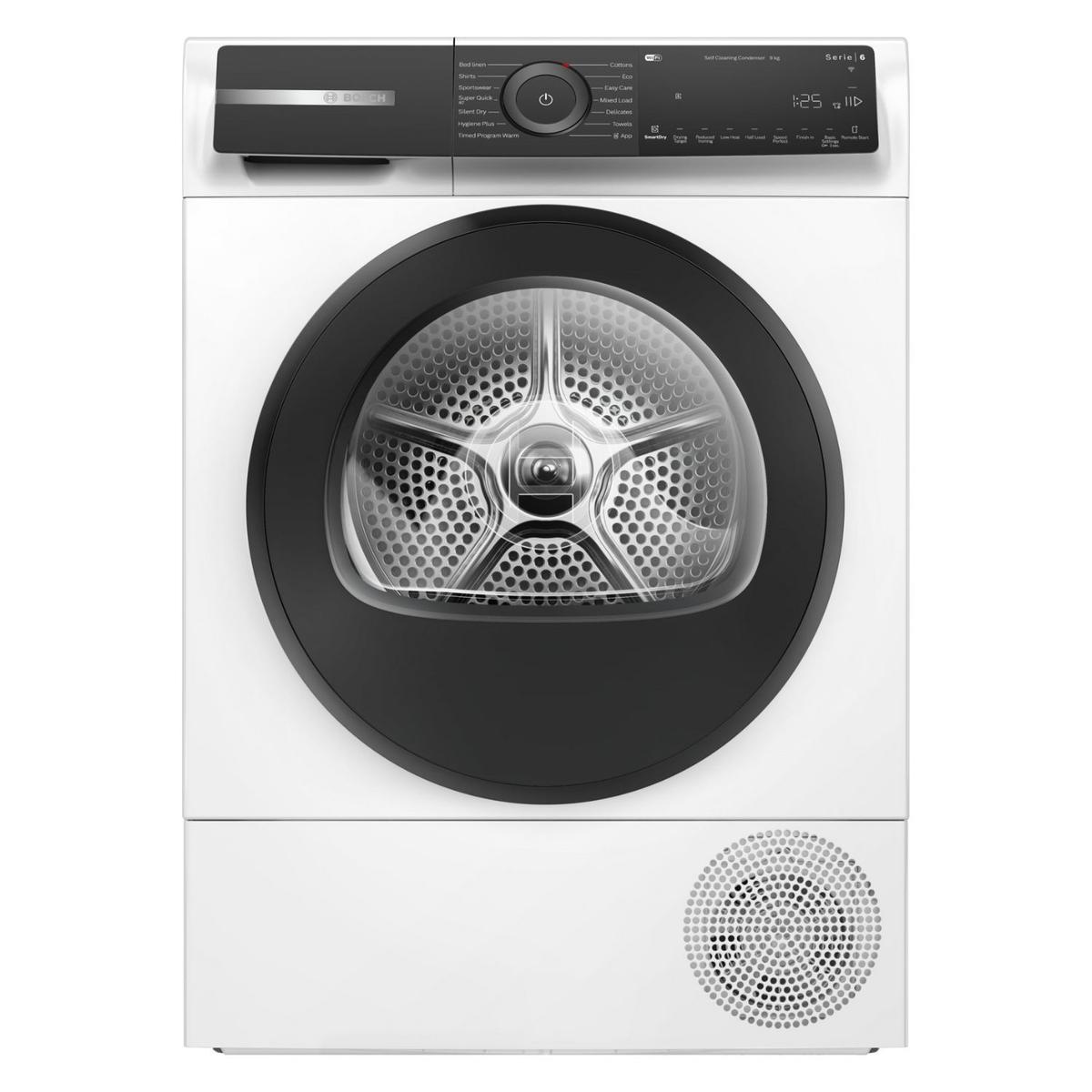 Bosch Series 6 9kg Heat Pump Tumble Dryer - Smart Wi-Fi A+++ Rated - White