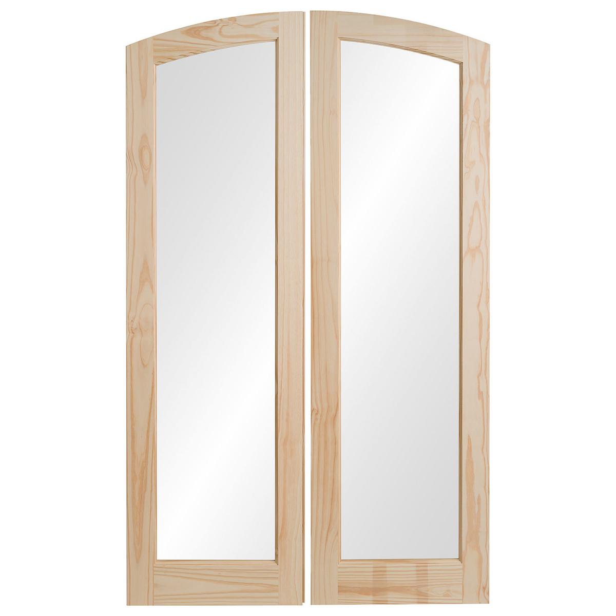 XL Joinery Glazed Clear Pine Newland Arched Rebated French Pair