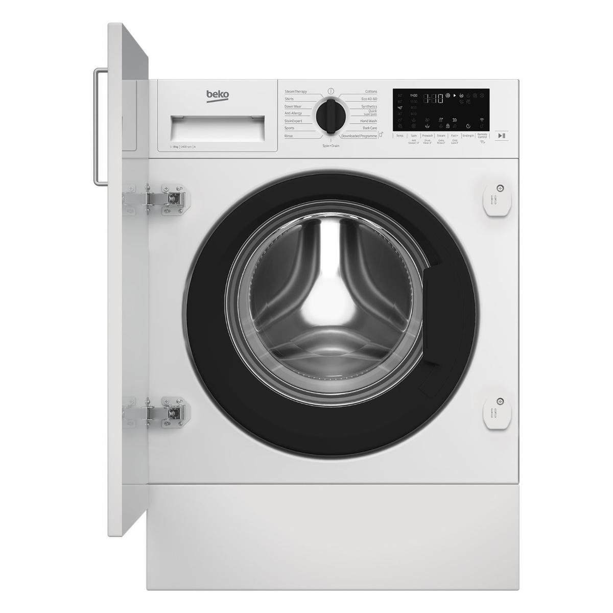 Beko RecycledTub&reg; 8kg 1400rpm Integrated Washing Machine - White