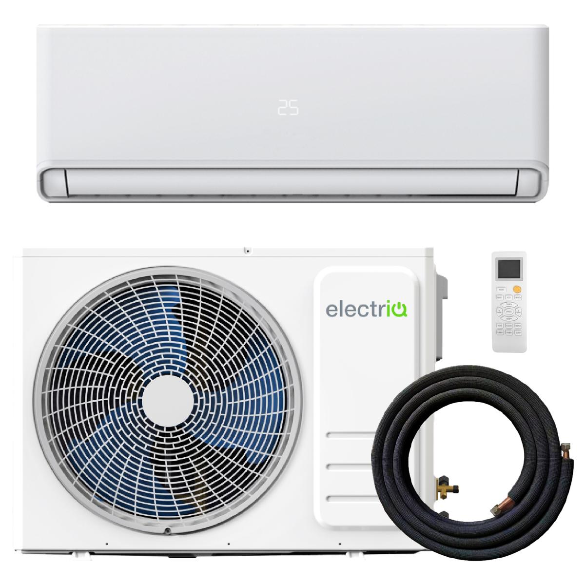 electriQ Easy-Fit 18000 BTU A+++ WiFi Smart Wall Mounted Split Air Conditioner with Heat Pump - 4m Pipe Kit Included