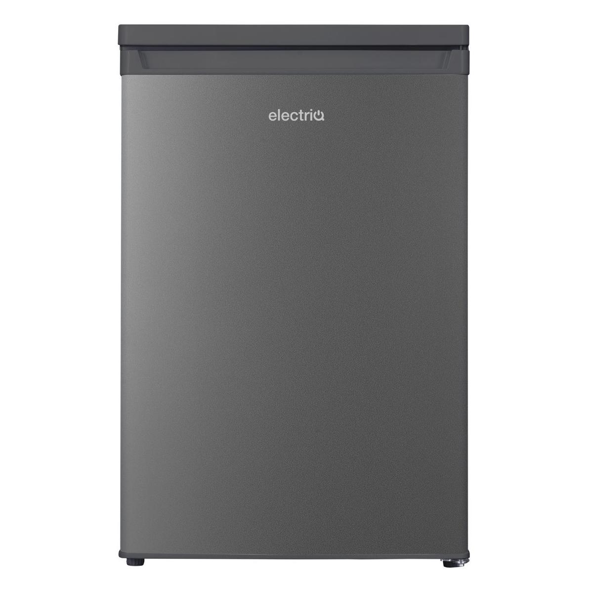 GRADE A1 - electriQ 127 Litre Freestanding Under Counter Larder Fridge - Silver