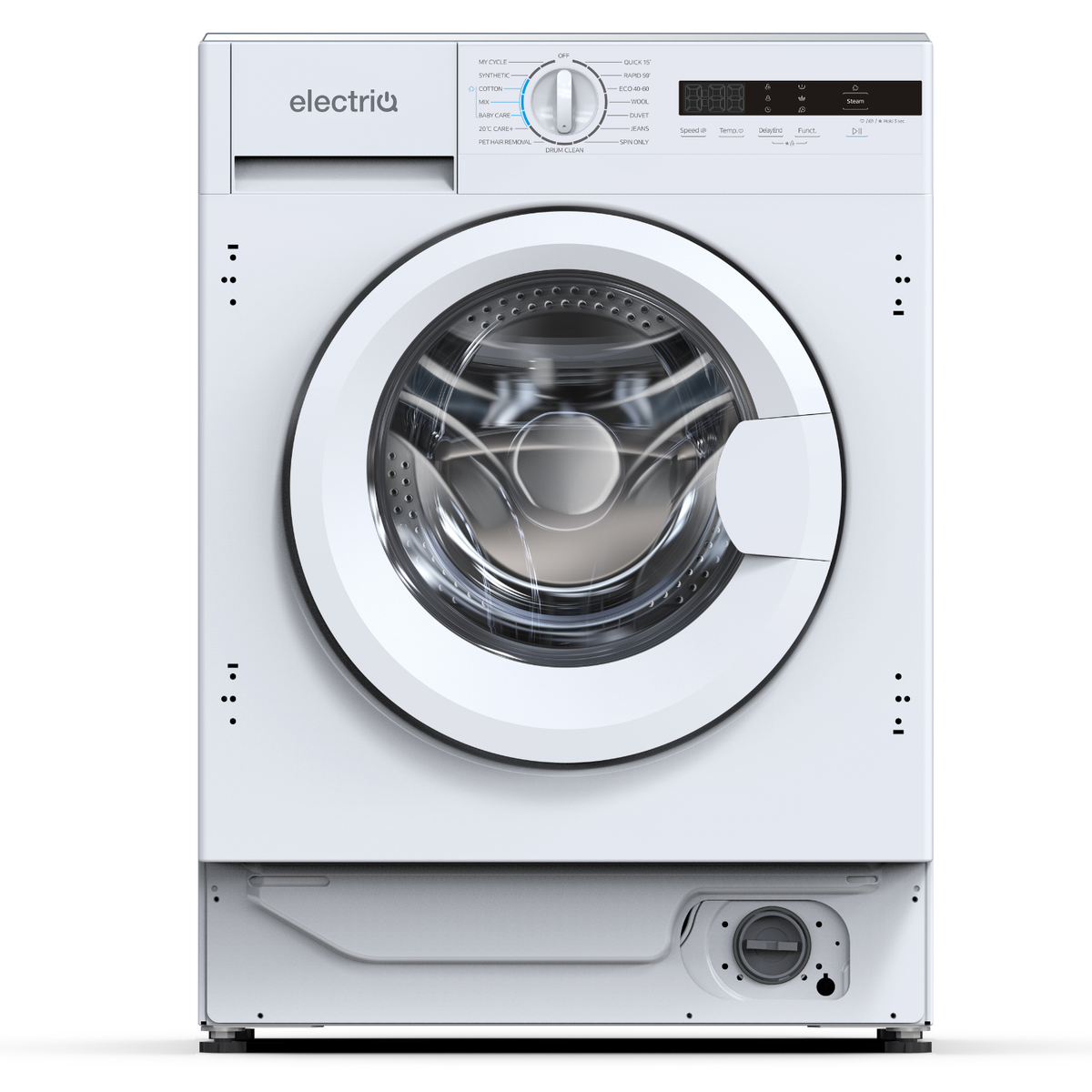 GRADE A2 - electriQ 7kg 1400rpm Integrated Washing Machine - White