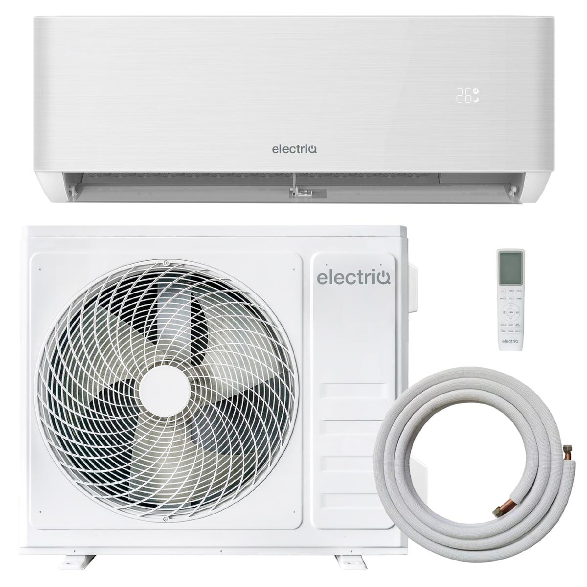 electriQ iQool 28000 BTU WiFi Smart A++ Wall Mounted Split Air Conditioner with Heat Pump - 5m Pipe Kit Included