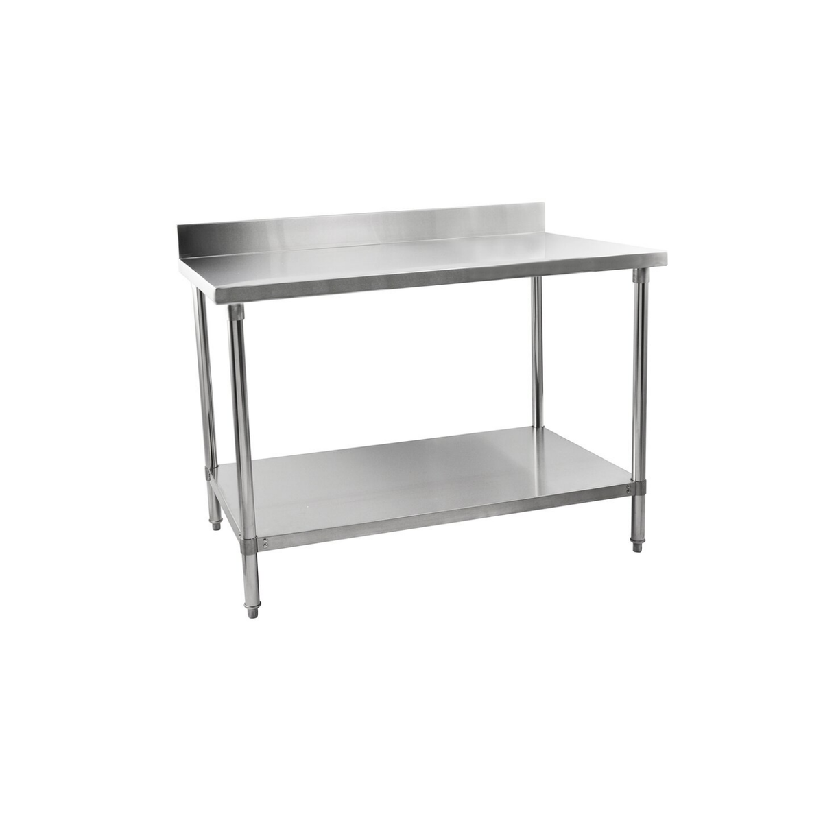 GRADE A2 - Hamoki Stainless Steel Wall Prep Table with 100mm Upstand - 1200mm Wide, 600mm Deep