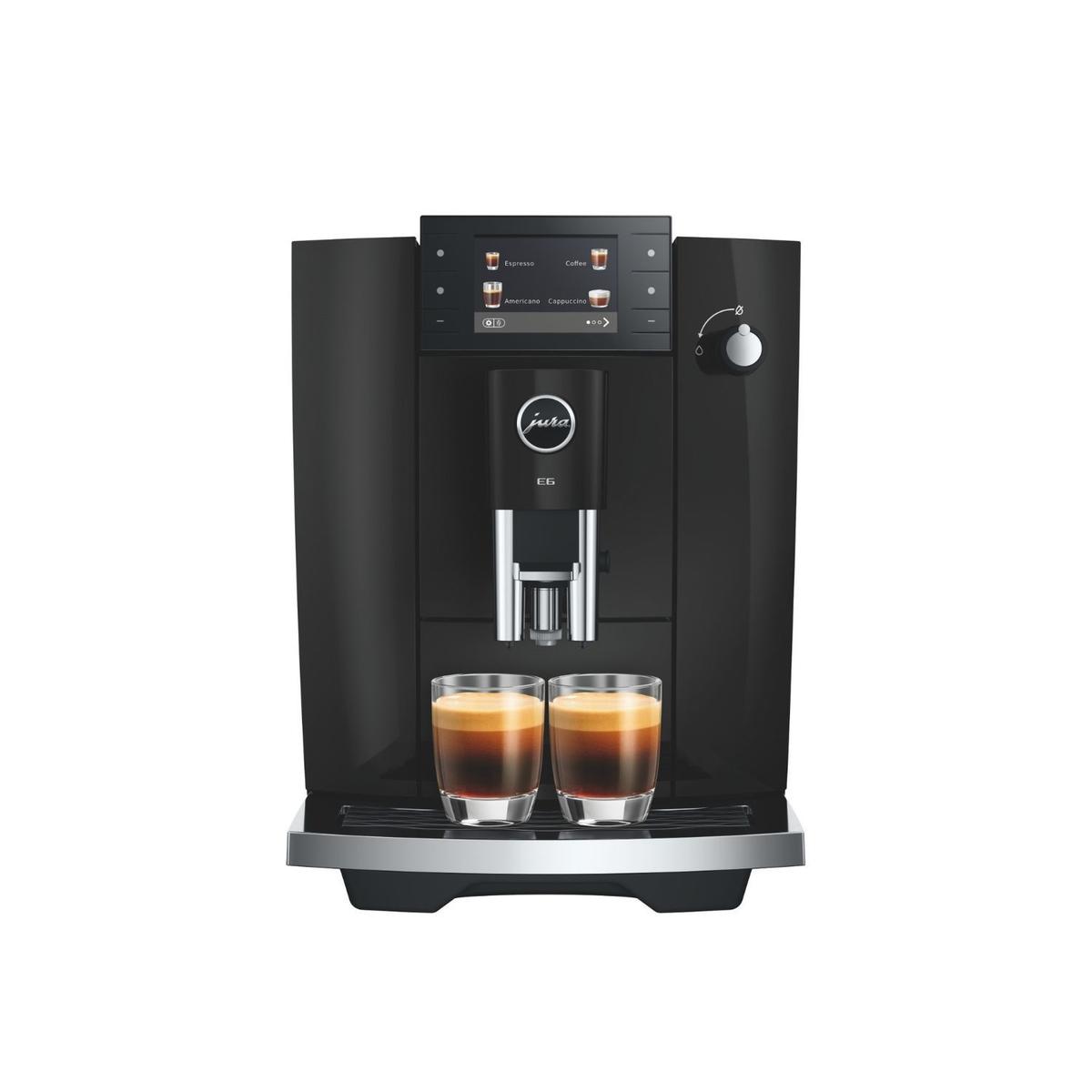 Jura E6 Bean-to-Cup Coffee Machine - Piano Black