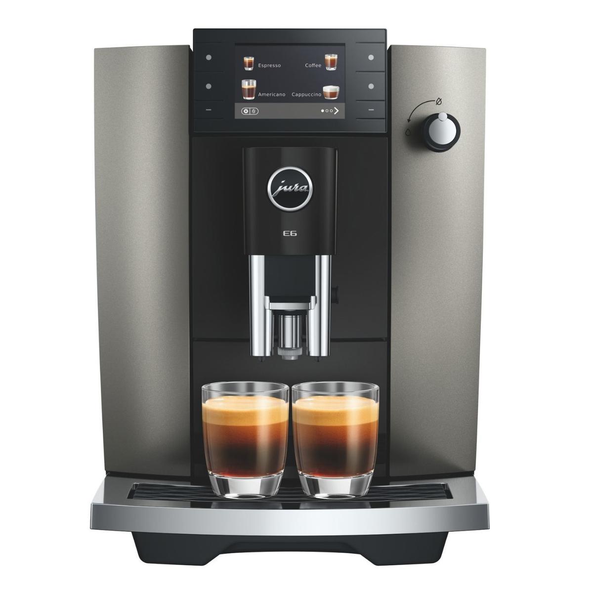 Jura E6 Bean-to-Cup Coffee Machine - Dark Inox
