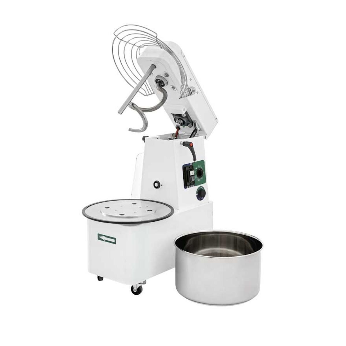 GRADE A2 - Hostek IBV50 Italian Variable Speed Spiral Dough Mixer with Lift Up Head - 48 Ltr, 40kg