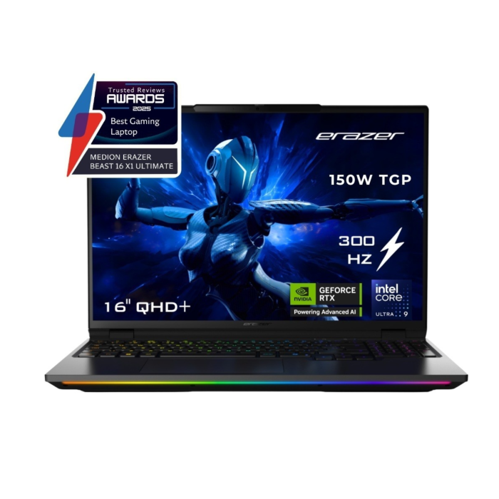 Medion ERAZER Beast 16 X1 Intel Core Ultra 9 32GB RAM 1TB SSD RTX 5070 Ti 300Hz 16 Inch Windows 11 Gaming Laptop