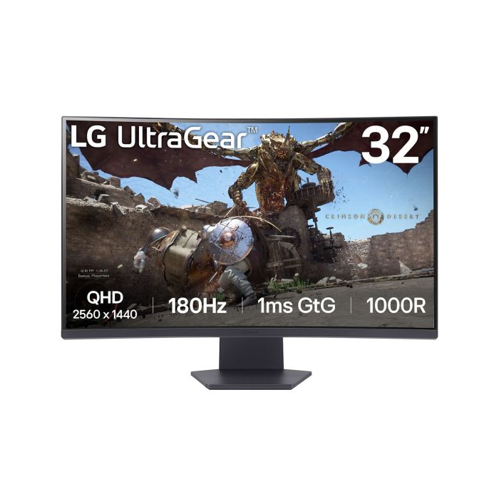 Refurbished LG UltraGear 32GS60QC 32" VA QHD 1ms Curved Gaming Monitor