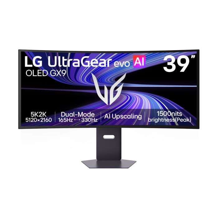 LG UltraGear 39GX950B evo GX9 39" OLED 5K2K 165Hz USB-C Height-Adjustable Curved Gaming Monitor