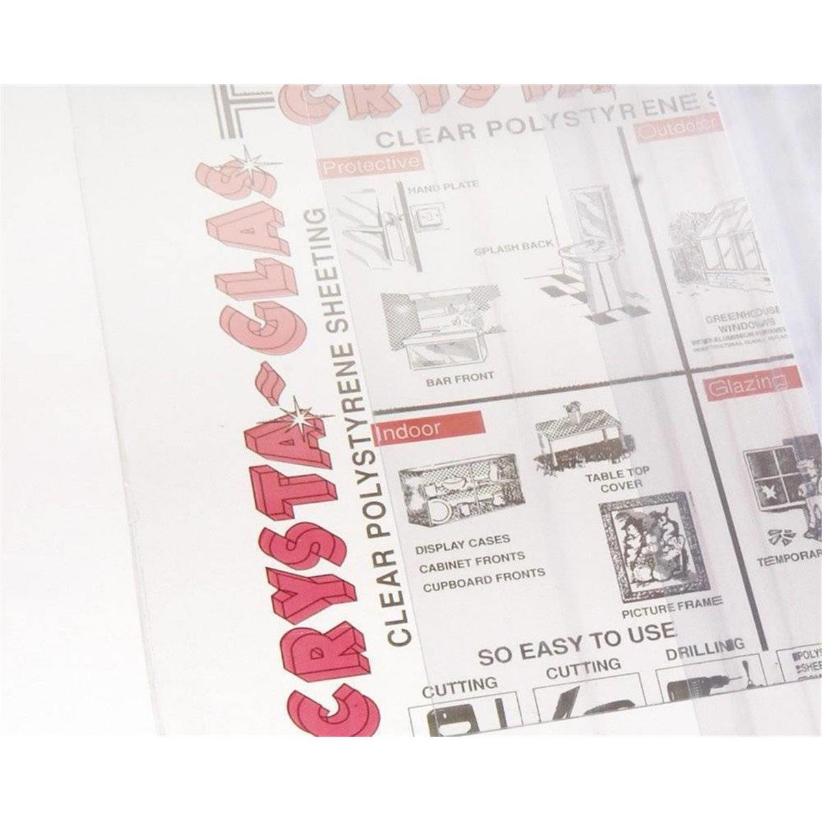 Lightweight Crysta-Glass Plastic Sheeting 4mm - 2440 x 1220 x 4mm (8' x 4')