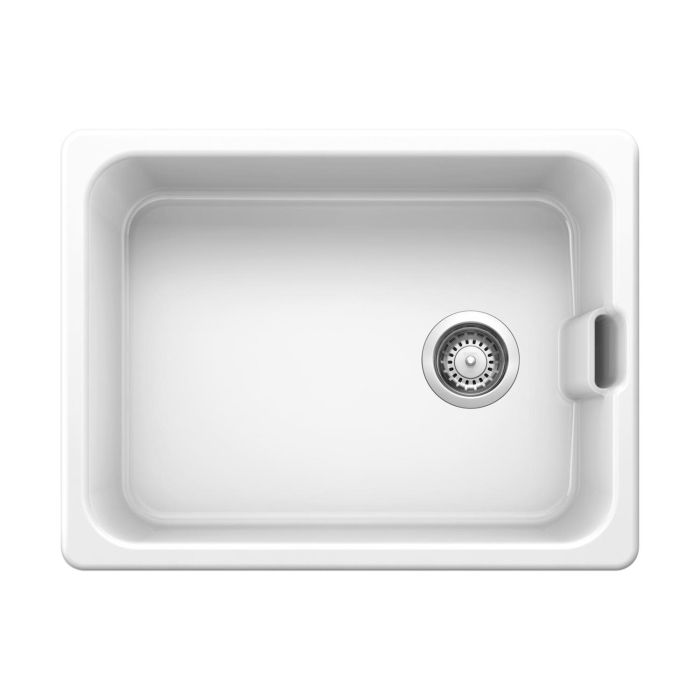 Blanco Single Bowl Undermount Ceramic Belfast Kitchen Sink - White