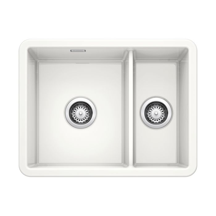 Blanco Villae 1.5 Bowl Undermount Ceramic Kitchen Sink - White