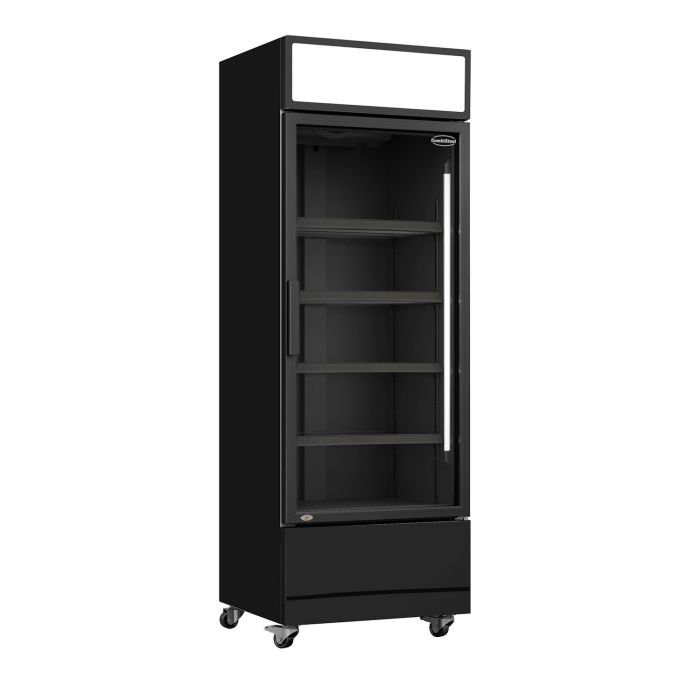 Combisteel FCU370BL Premium Upright Display Fridge - 360 Ltr, Black