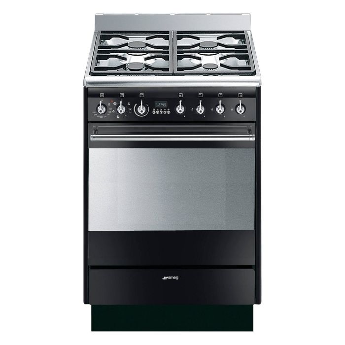 GRADE A2 - Smeg Concert 60cm Dual Fuel Cooker - Black