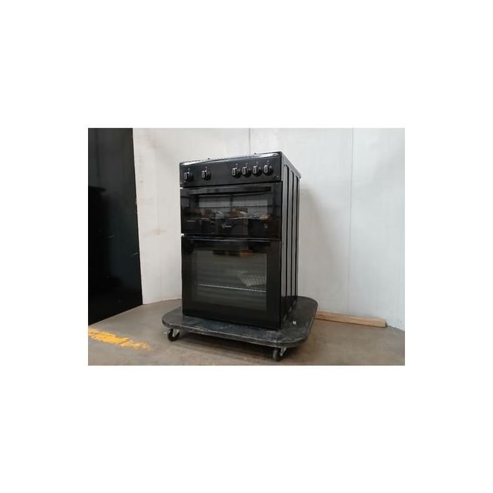 Refurbished Indesit 60cm Twin Cavity Gas Cooker - Black