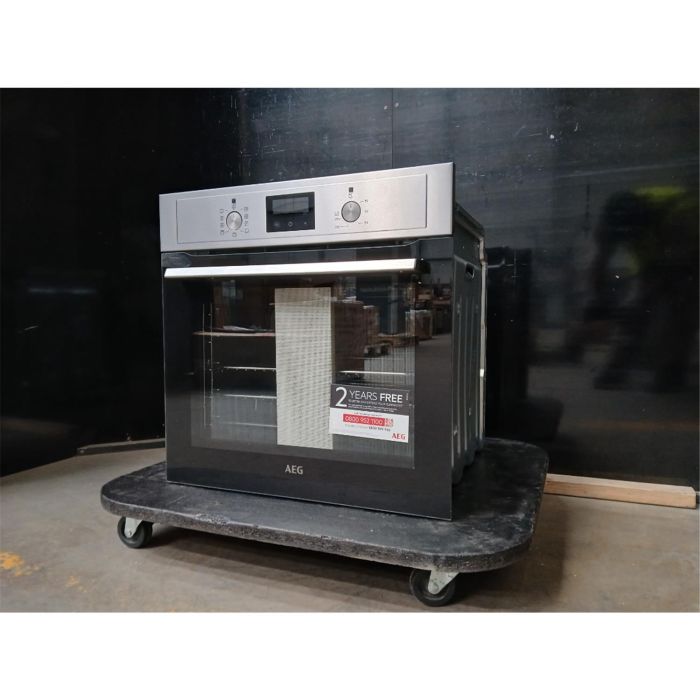 GRADE A2 - AEG 3000 Series BEX335011M Electric Single Oven - Stainless Steel 