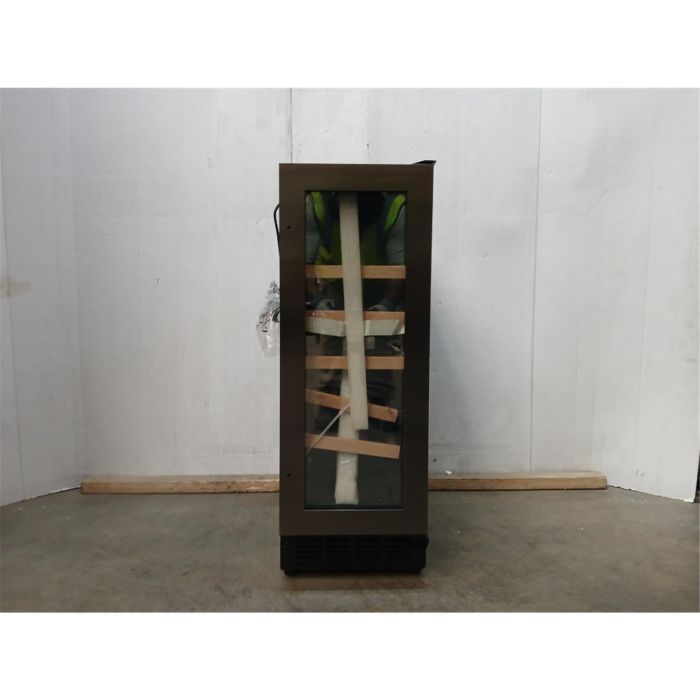 GRADE A2 - electriQ 18 Bottle Capacity 30cm Freestanding Under Counter Wine Cooler - Premium Dark Stainless Steel