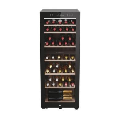 Haier 77 Bottle Capacity Dual Zone Freestanding Wine Cooler - Black