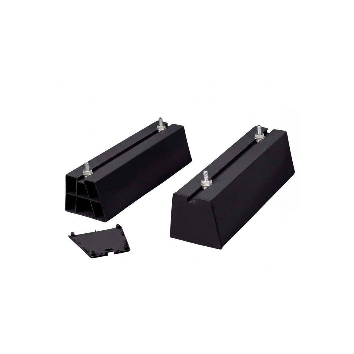 ACBFS450PB  Floor Stand Base Set of 2 in black for Air Conditioner Unit / Heat Pump up to 140 kg PVC 450mm length