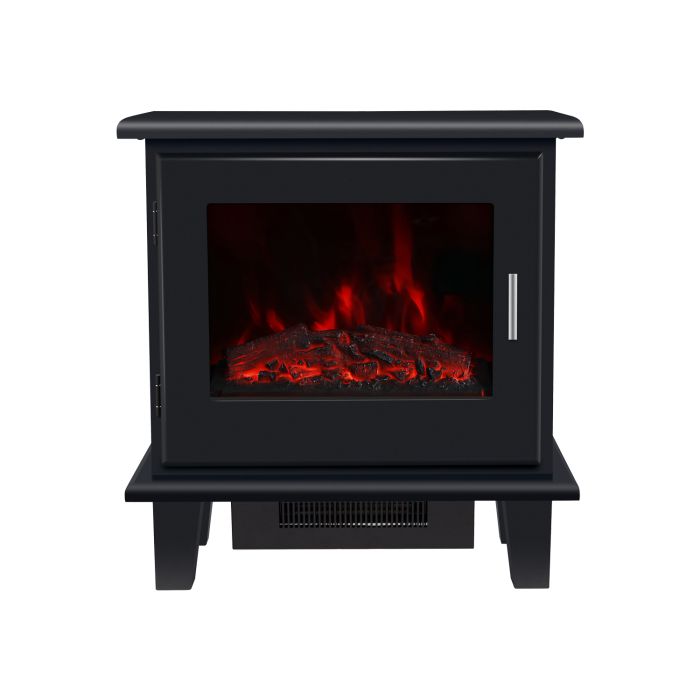 Electric Log Burner-Style Smart Stove in Black - 2kW - AmberGlo