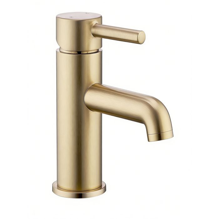 Brushed Brass Mono Basin Mixer Tap - Arissa