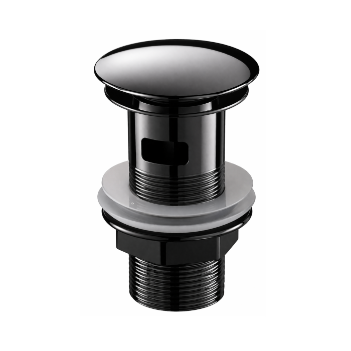 Black Chrome Click Clack Slotted Basin Waste - Arissa