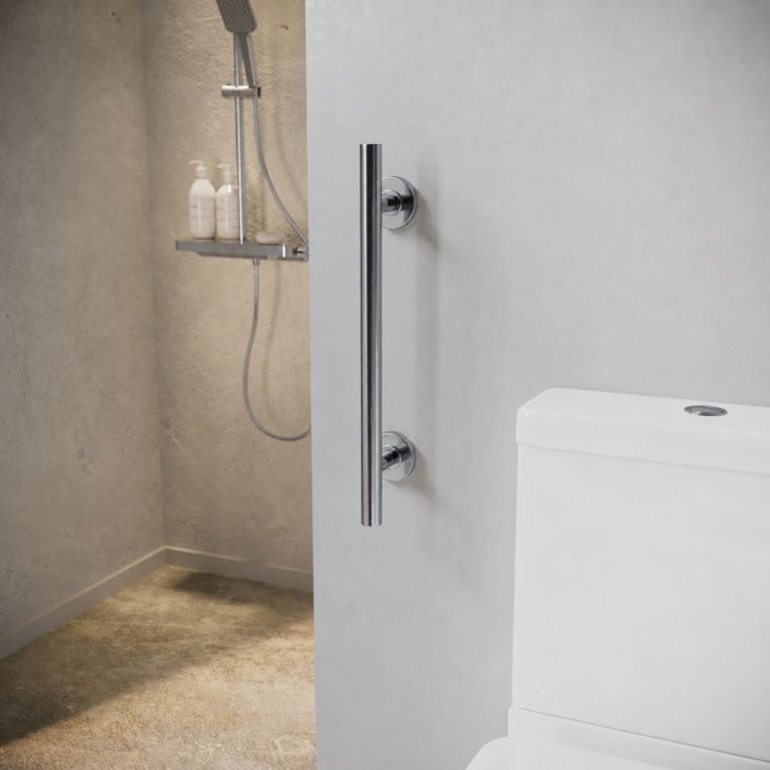 Chrome Bathroom Grab Rail 450 x 77mm - Arissa