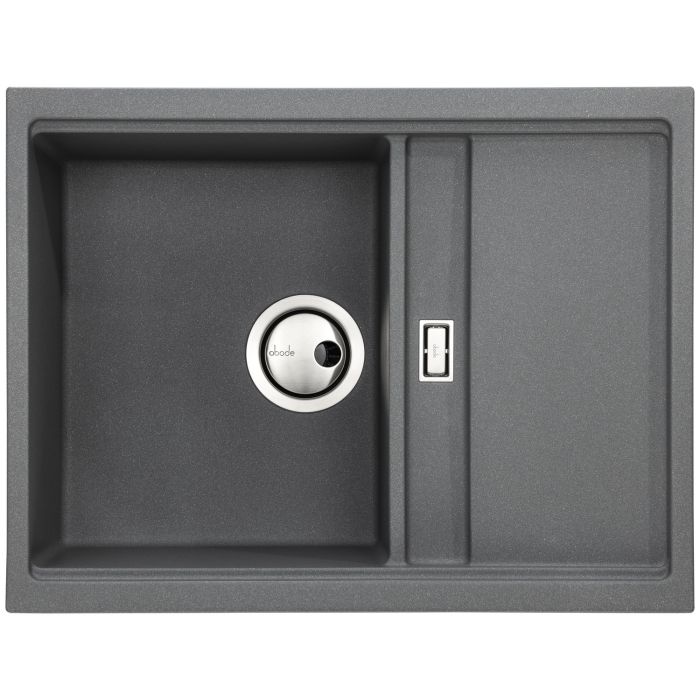 Abode Synchronist 1.25 Bowl Inset / Undermount Grey Granite Kitchen Sink