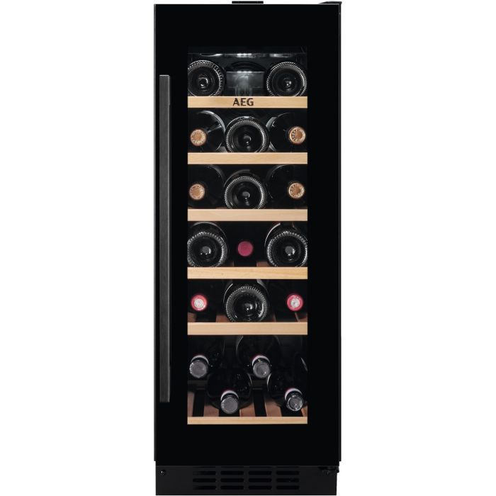 Refurbished AEG 5000 Series AWUS020B5B 18 Bottle Single Zone Built In Wine Cooler Black