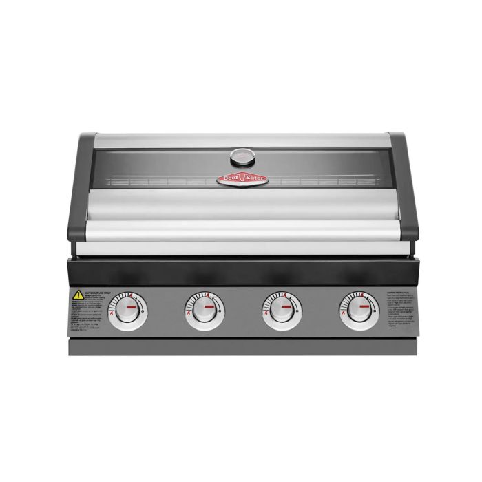 Beefeater 1600E Series - 4 Burner Gas Built in BBQ - Dark Stainless Steel 