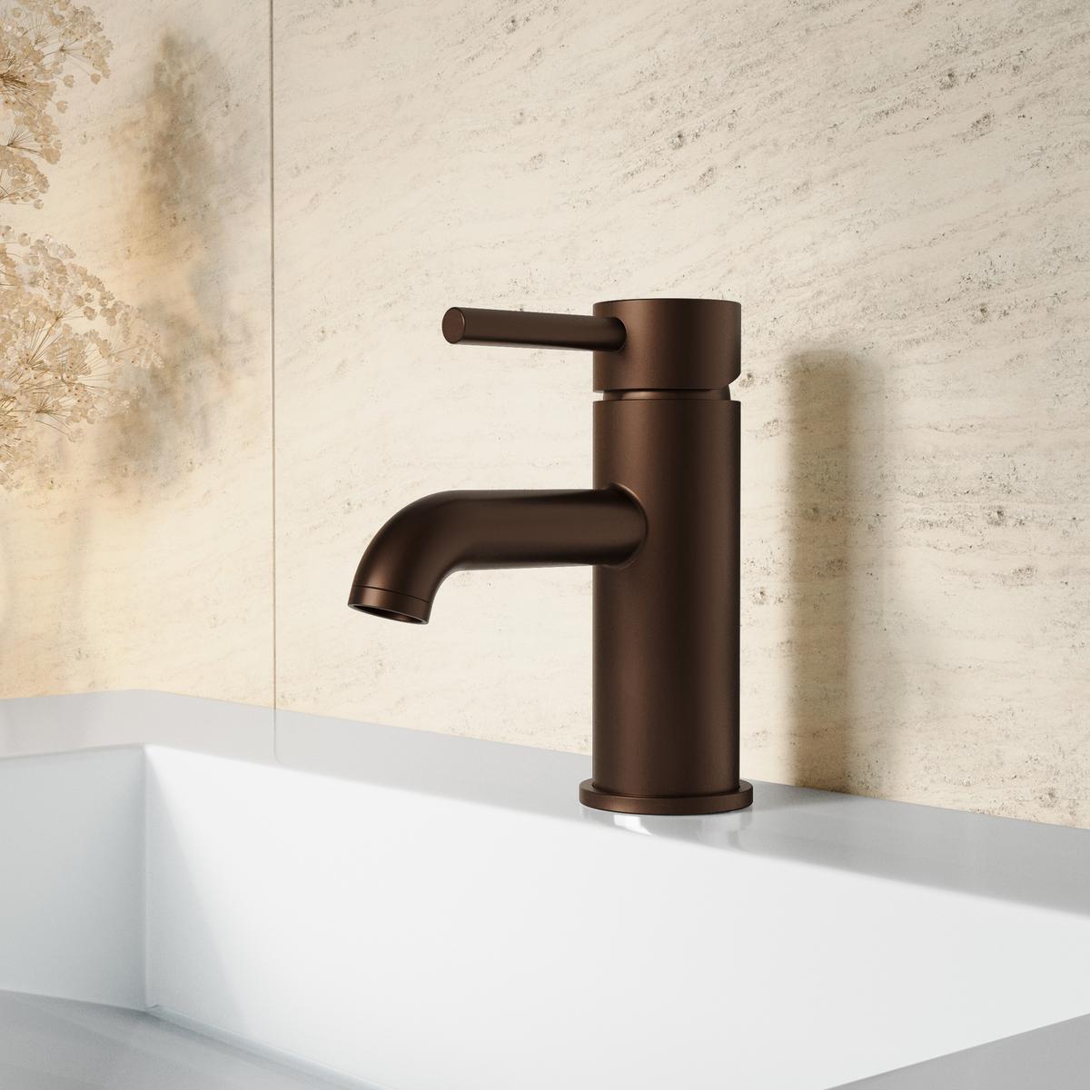 Brushed Bronze Mono Basin Mixer Tap - Arissa