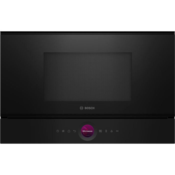Refurbished Bosch Series 8 BFL7221B1B Built In 21L 900W Microwave Black