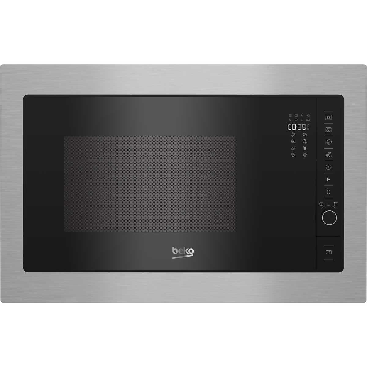 Refurbished Beko BMGB25332BG Built In 25L 900W Microwave Oven And Grill Stainless Steel