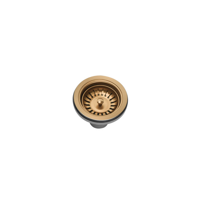 Brushed Brass Kitchen Sink Strainer Waste - Enza