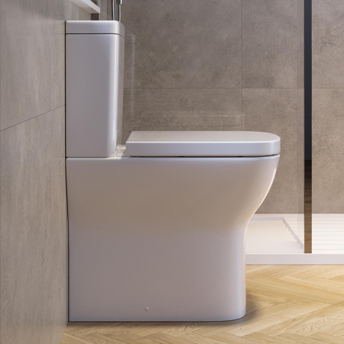 Close Coupled Rimless Closed Back Comfort Height Toilet with Soft Close Seat - Austin