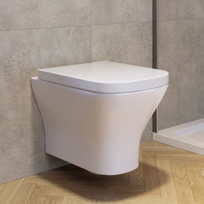 Wall Hung Rimless Toilet with Soft Close Seat - Austin