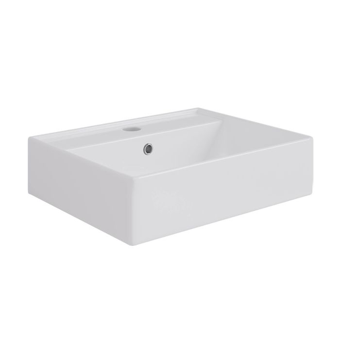 White Rectangular Countertop Basin 497mm - Bowen