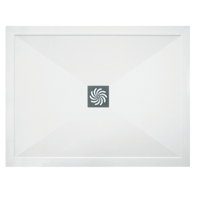 1000x800mm Rectangular Shower Tray – Slimline 25mm – Stone Resin – White – Harmony