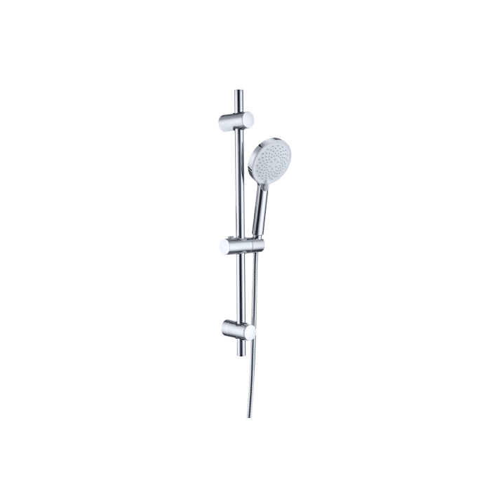 Chrome 2 Outlet Wall Mounted Thermostatic Mixer Shower Set with Hand Shower - Flow