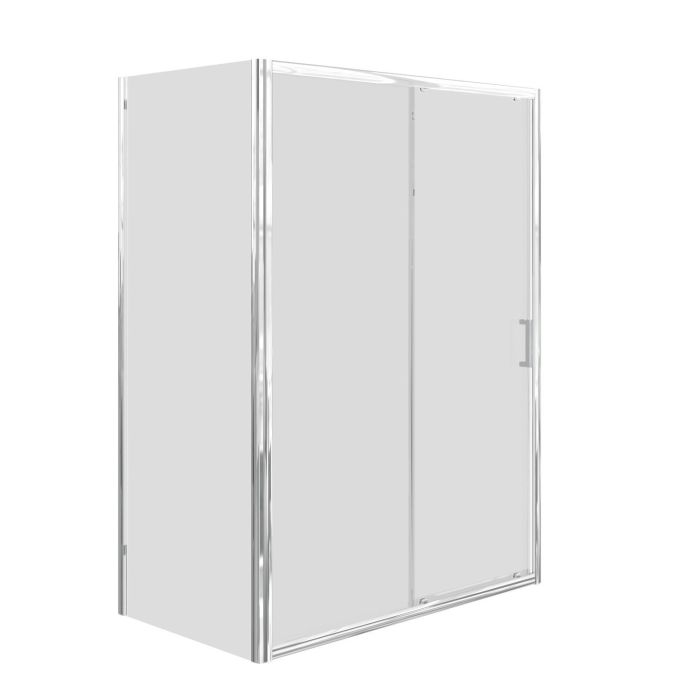 1700x760mm Chrome 6mm Glass Rectangular Sliding Shower Enclosure - Carina