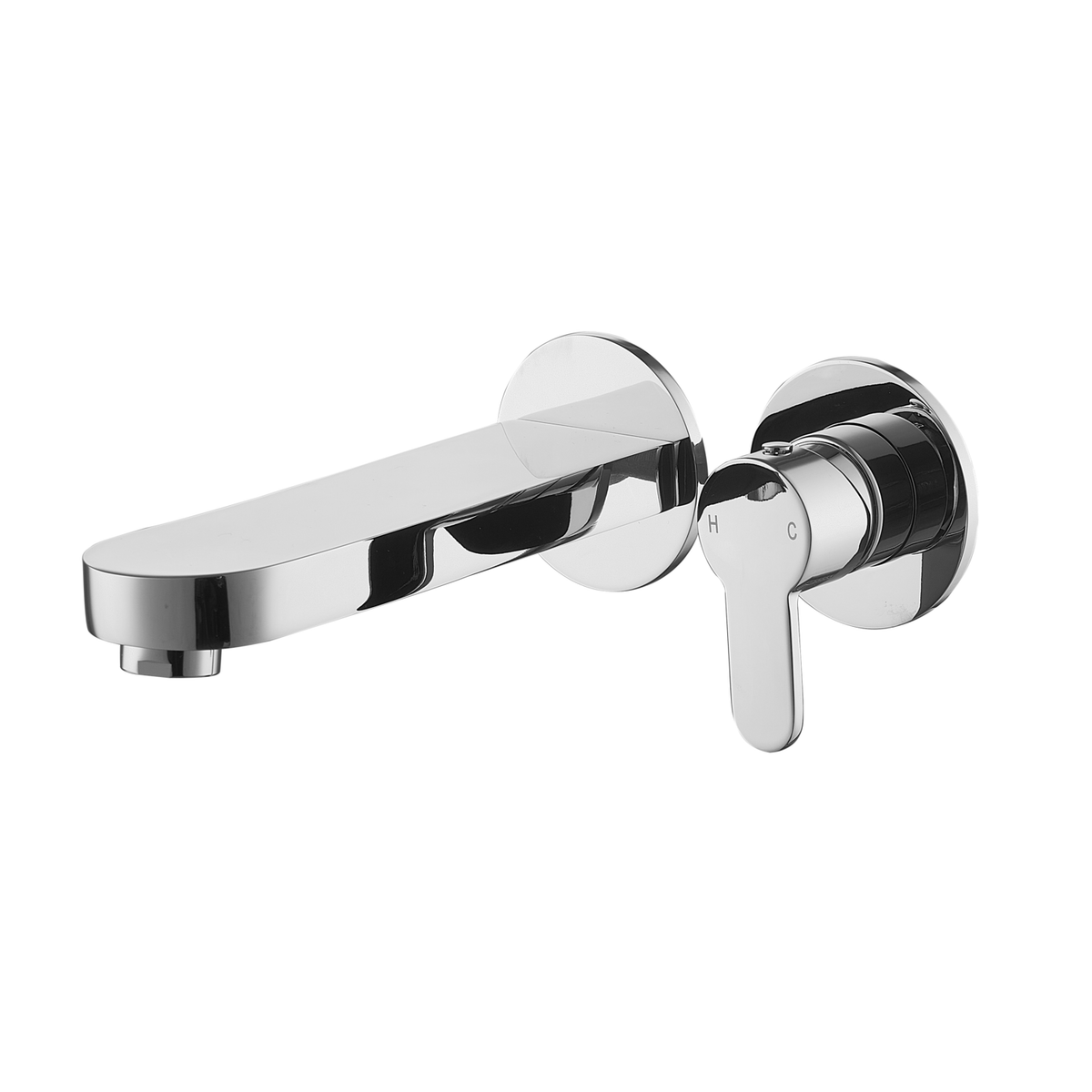 GRADE A2 - Chrome Wall Mounted Bath Mixer Tap - Como