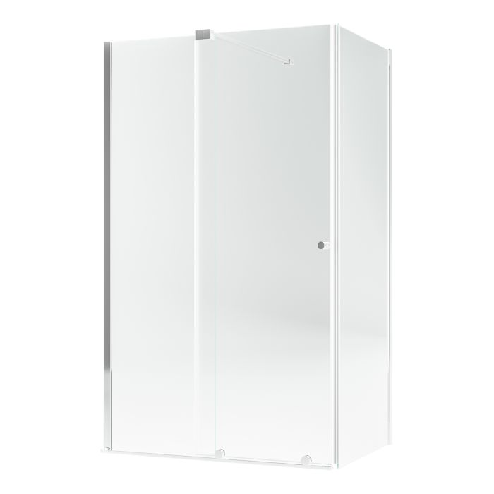 1200x800mm Chrome 8mm Glass Frameless Rectangular Sliding Shower Enclosure - Denver