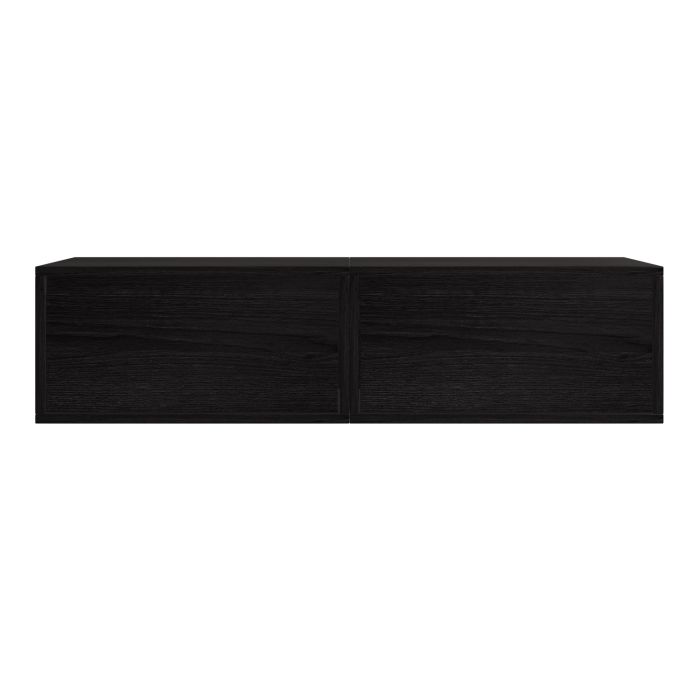 Small Black Floating Wall Mounted TV Stand - TV's up to 55" - Hiro