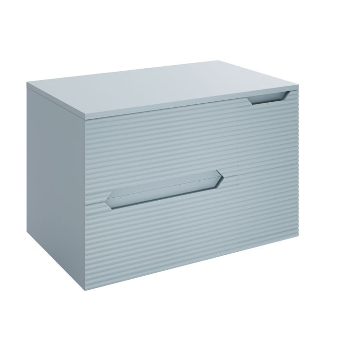 800mm Green Fluted Wall Hung Countertop Vanity Unit - Melbourne