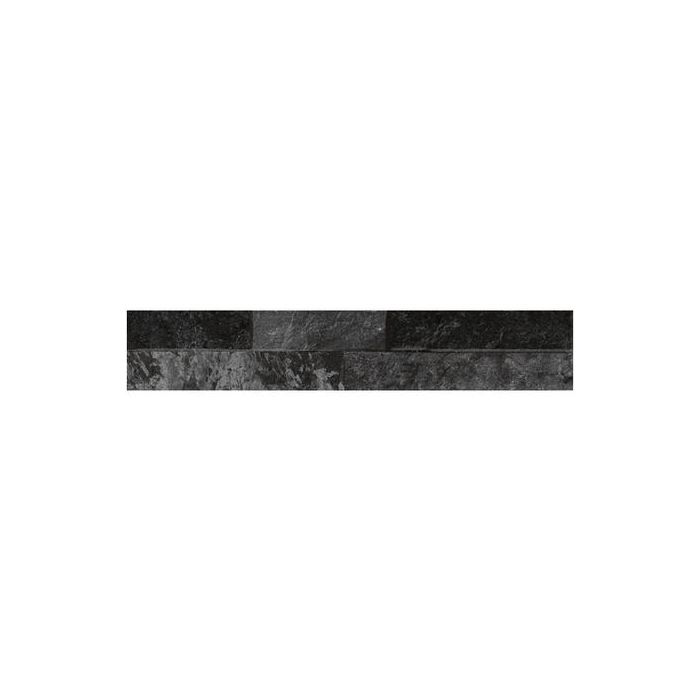 Black Split Face Wall Tile 80 x 442.5mm - Bata