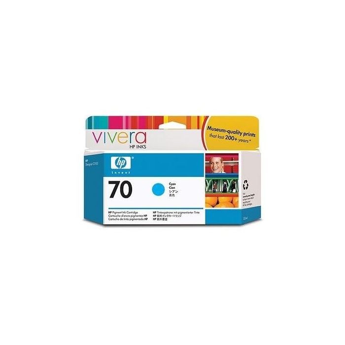HP 70 130-ml Cyan DesignJet Ink Cartridge